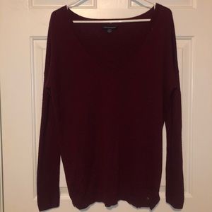 Burgundy America Eagle sweater